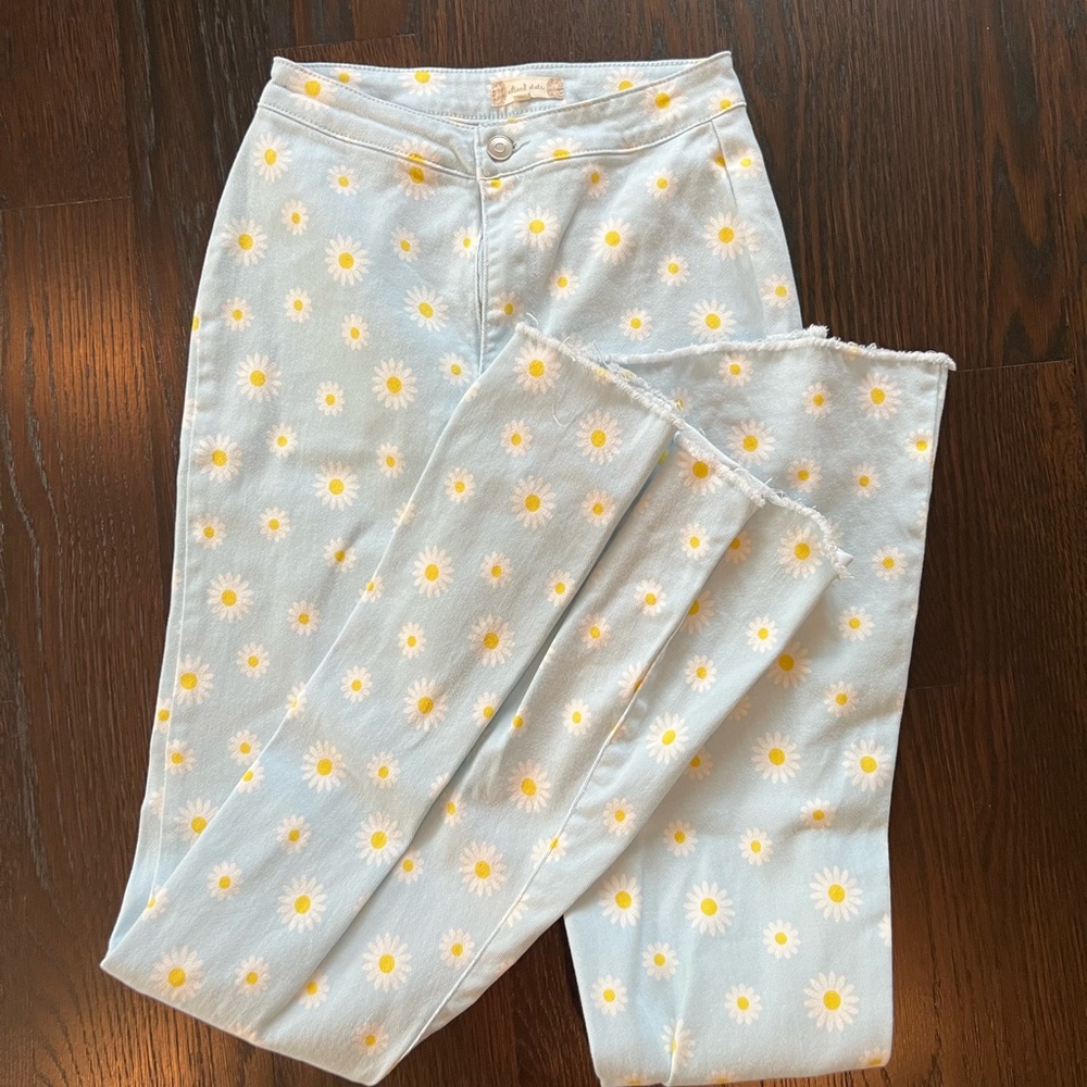 Altar’d State sunflower bell bottom jeans